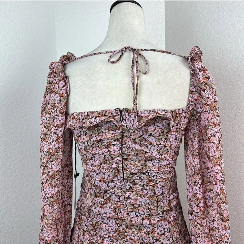 NWOT ASTR  Carmella Dress Black Pink Floral Medium - Picture 13 of 13